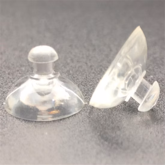 ホット販売プラスチック真空吸盤付きネジ山防振ゴム製品ゴム部品 PVC クリア吸盤 PVC 吸盤